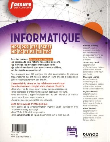 Informatique Mpsi Pcsi Ptsi Bcpst Mp Pc Pt De Nicolas Audfray