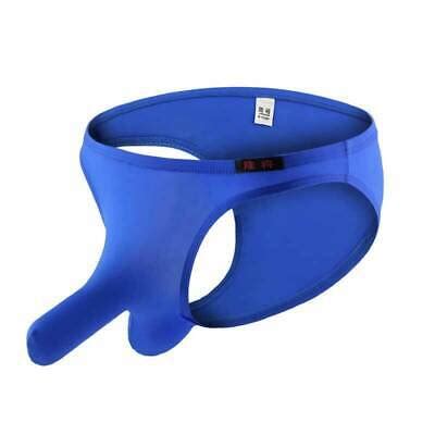 Sexy Mens Dual Pouch Bikini Briefs Elephant Trunk Underwear Low Rise Lingerie EBay