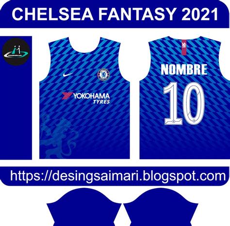 Camiseta Chelsea 2021 Nike Fantasy Plantilla Para Sublimar Camiseta