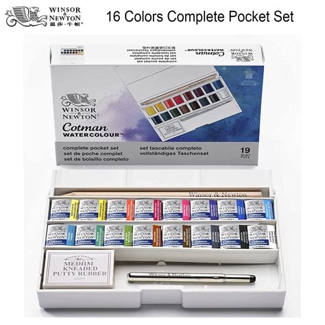 Winsor Newton Cotman Watercolor Complete Pocket Set Colors Pigment