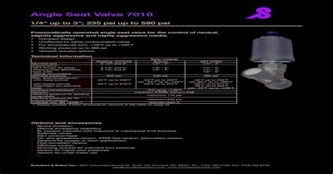 Angle Seat Valve 7010 Schubert Salzer Control Systems Versatile