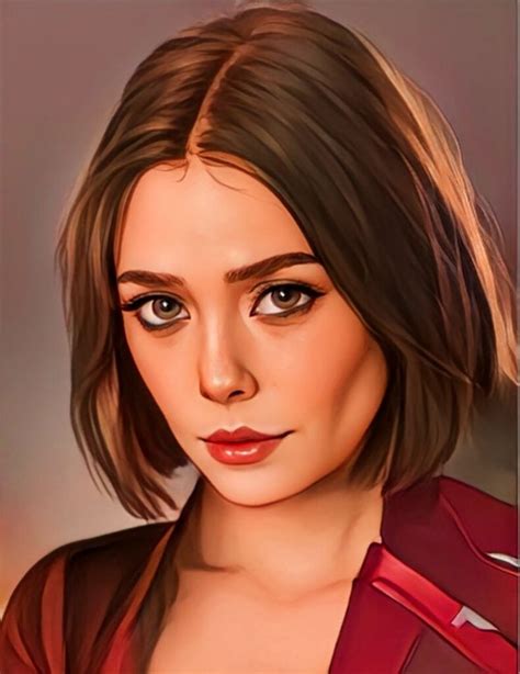 a digital painting of a woman with brown hair and blue eyes wearing a ...