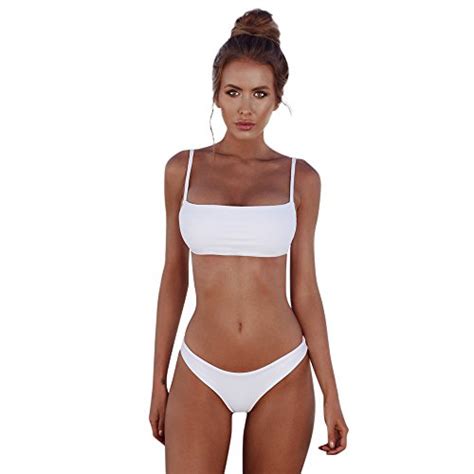 Sunenjoy Bikini Femmes 2 Pièces Taille Haute Maillot de Bain Femme