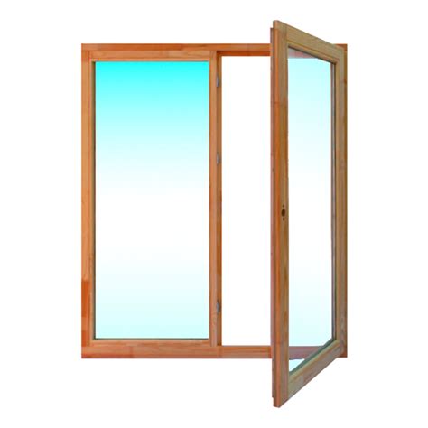 Окно деревянное 1320х1170х45 мм 2 створки левая глухая, правая ...