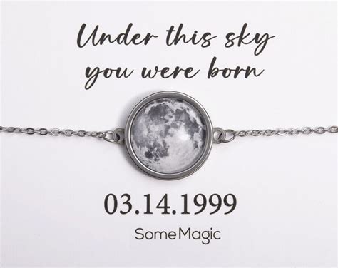 Moon Phase Bracelet Phases Of Moon Birth Moon Phase Silver Bracelet