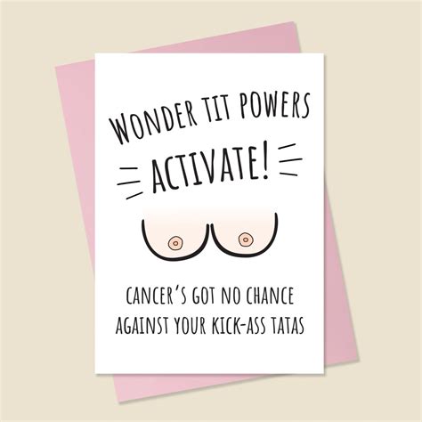 Breast Cancer Card Funny Cancer Card Kick Cancer S Ass Etsy
