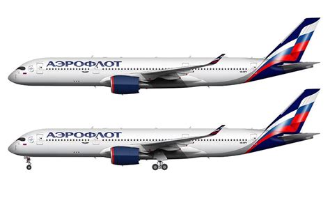 Aeroflot Airbus A350 900 Illustration Norebbostock