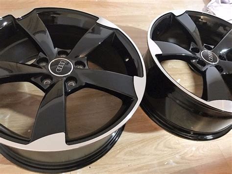 New 19 Inch Audi Rotor Alloy Wheels Black Edition A3 A4 A5 A6 Rs3 Rs4