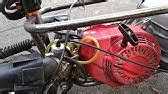 Мотосамокат-стояк,бензокоса. - YouTube