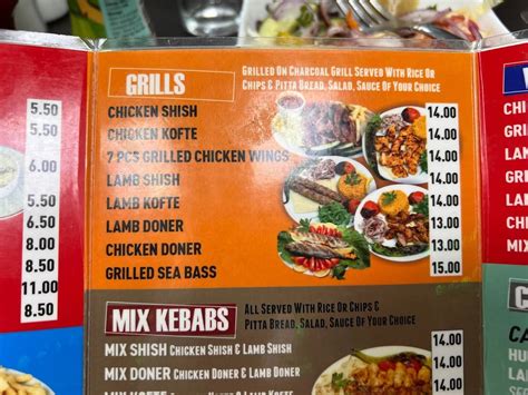 Menu At Capital Kebab House Fast Food London 63 The Cut