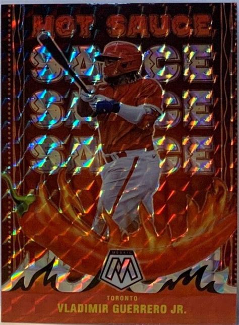 Vladimir Guerrero Jr Mosaic HS Prices Panini Mosaic Hot Sauce Baseball Cards