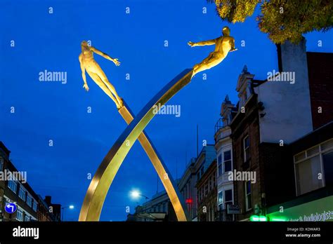 Discovery Statue In Abington St Northampton Stock Photo Alamy