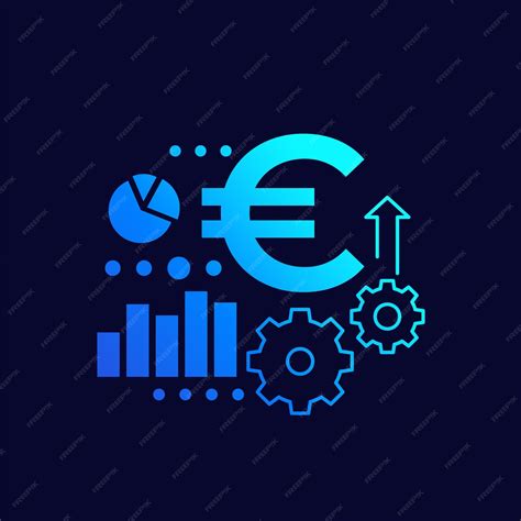 Premium Vector | Financial icon with euro vector illustration