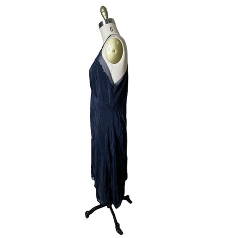 Vintage Seamprufe Navy Blue Slip Dress Lingerie Night Gem