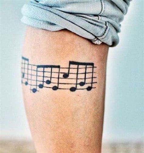 30+ Unique Music Note Tattoos - The Dashing Man