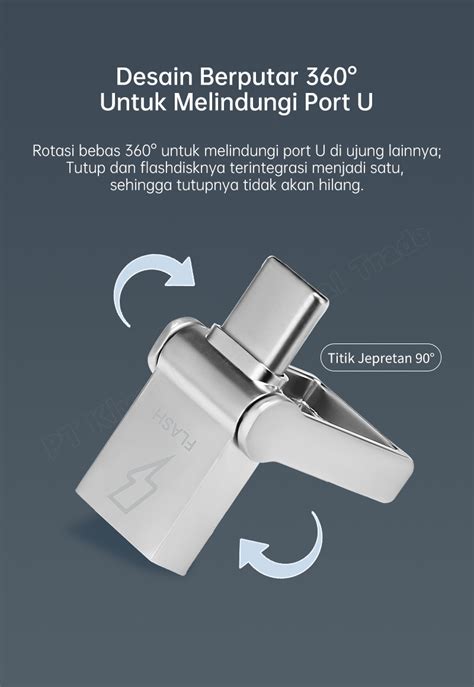 Jual HOT BASIKE Flashdisk OTG Type C USB 128GB 64G Metal 2 Port High Speed Reading Daya Tahan