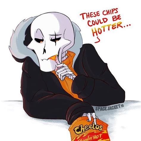 He S Too Hot For These Chips Undertale Undertaleau Swapfell Papyrus Spacejacket Skgart