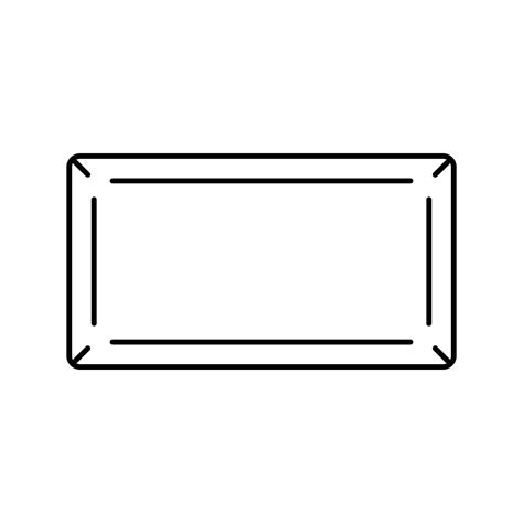 big kitchen table top view line icon vector illustration 21142406