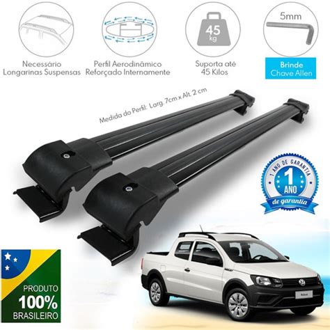 Rack De Teto Travessa Saveiro Robust Larga Preto