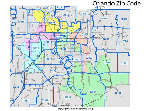Orlando Zip Code Map | Map of Zip Codes in Orlando