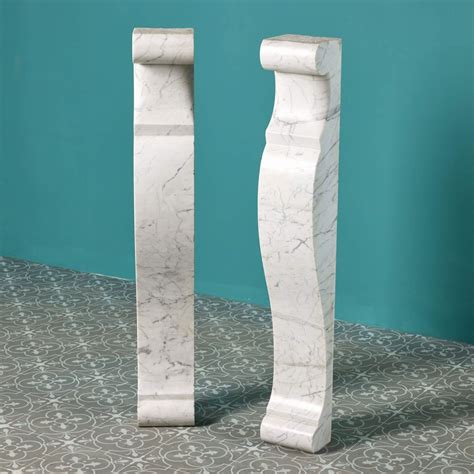 Two Antique Carrara Marble Corbels - UK Architectural Heritage