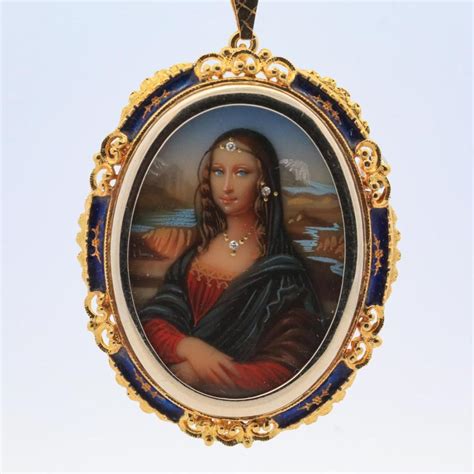lot kyg mona lisa pendant necklace