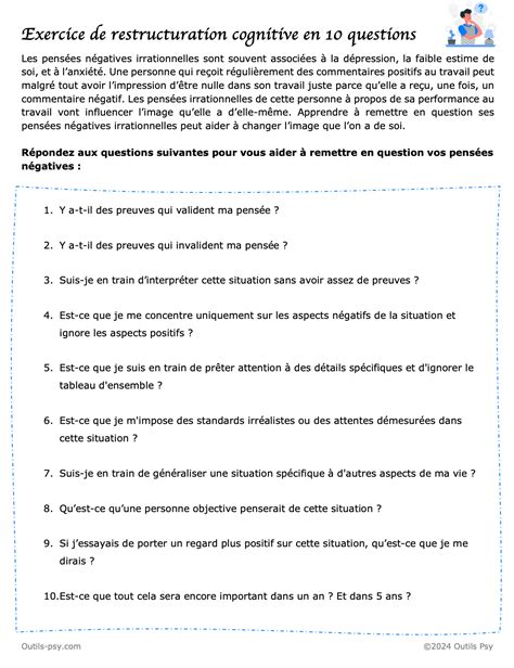 Exercices de thérapie cognitivo-comportementale (TCC) | PDF