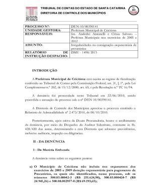 Preenchível Disponível consulta tce sc gov PROCESSO N DEN 10 00390141