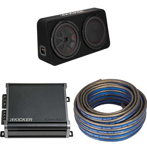 Kicker 48TCWRT102 CompRT 10" subwoofer in thin profile enclosure, 2ohm
