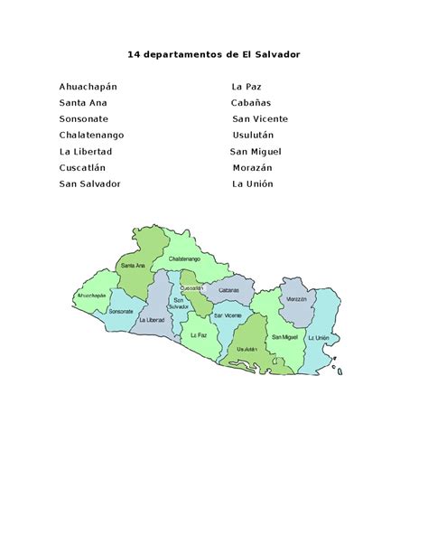 Departamentos De El Salvador 6