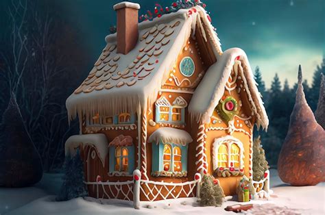 Premium Photo | Decorated christmas gingerbread house