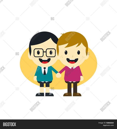Cute Gay Couple Vector Photo Free Trial Bigstock