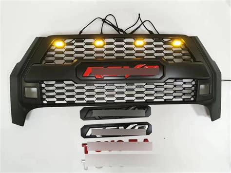 High Quality 4x4 Accessories Black Trd Front Grill With Led Lights For