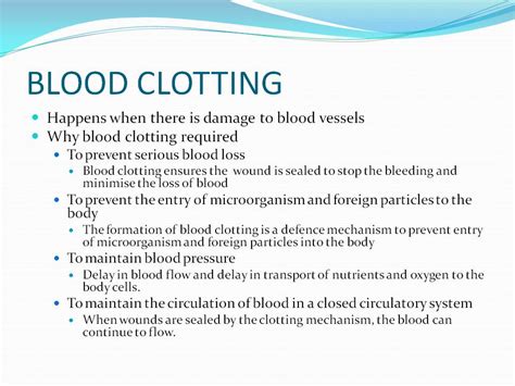 Biology Blood Clotting