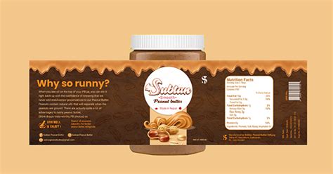 Peanut Butter Jar Label Design | Packaging on Behance