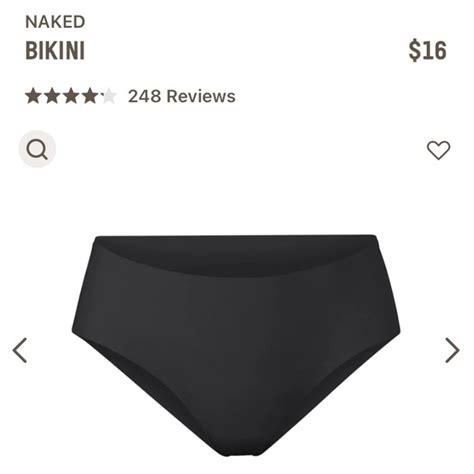 Skims Intimates Sleepwear Skims Naked Bikini Panties Small Onyx Poshmark