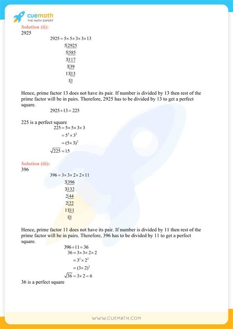 Ncert Solutions Class Maths Chapter Squares And Square Roots