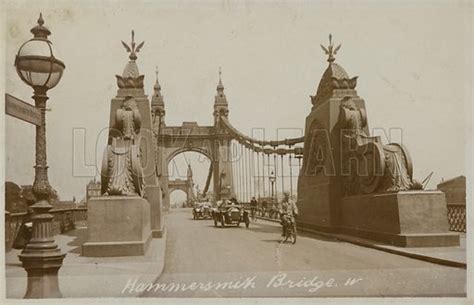 Hammersmith Bridge, London stock image | Look and Learn