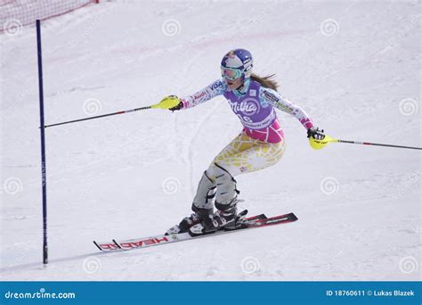 lindsey vonn american alpine skiing superstar editorial photo image