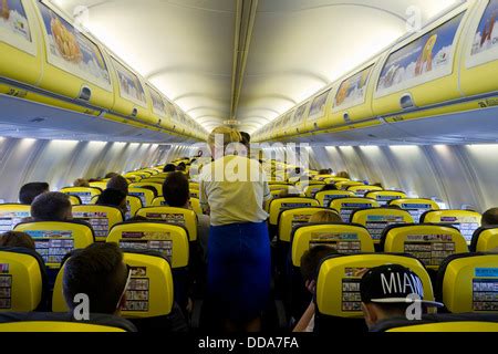 Ryanair airplane interior Stock Photo - Alamy