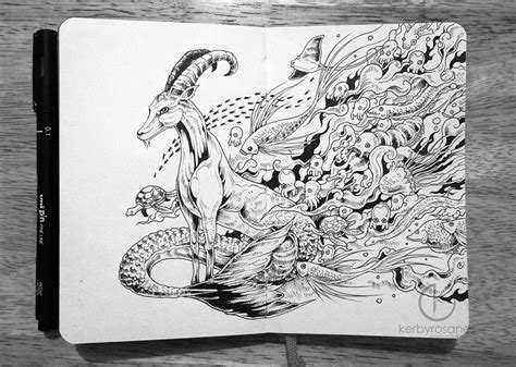 Moleskine Doodles Capricorn By Kerbyrosanes On Deviantart