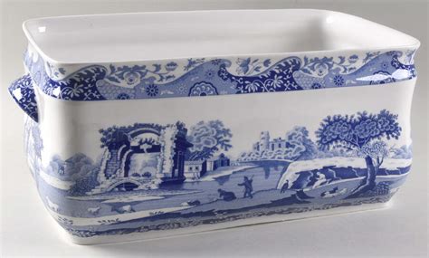Blue Italian Bread Box No Lid By Spode Replacements Ltd