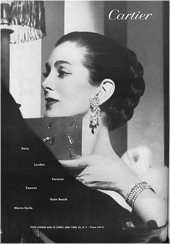 Carmen Dell Orefice Cartier Jewelry Advertisement Vogue September