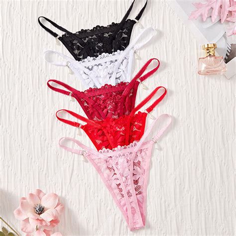 Pack Lot Sexy Women Pearl Lace Panties Brief G String Thong Underwear Lingerie Ebay