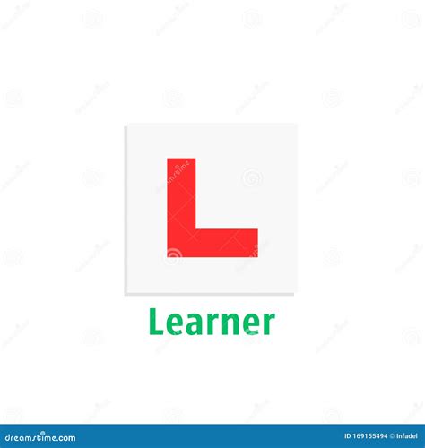 Learner Driver Plate Sign Vector Illustration