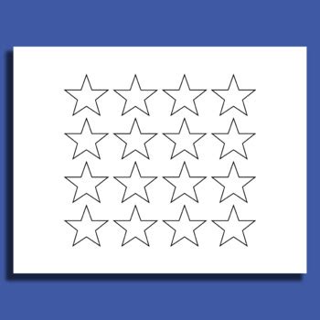 16 Stars Blank Template Printable By Structureofdreams TPT