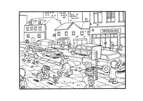 Раскраски улица города (44 фото) » Рисунки для срисовки и не только