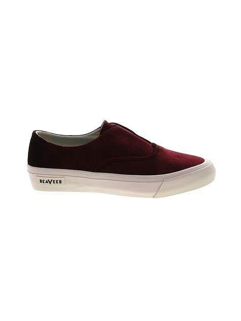 Seavees Color Block Solid Maroon Burgundy Sneakers Size Off