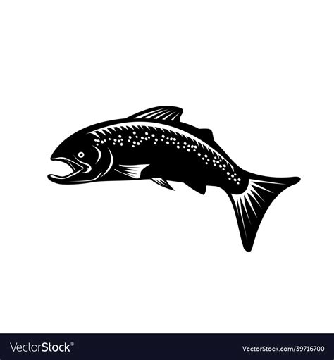 Jumping Trout Silhouette