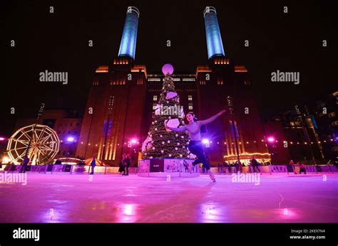 Battersea power station ice rink hi-res stock photography and images ...